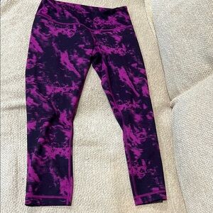 Lululemon Athletica Purple Black Abstract Leggings